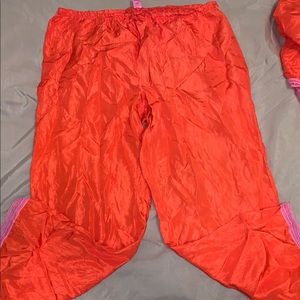 Women’s PINK Silk PJ Set Orange and Pink Sz M